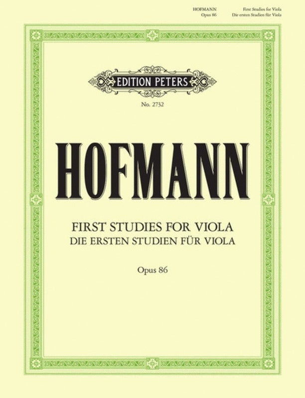 Hofmann - First Studies Op 86 For Viola