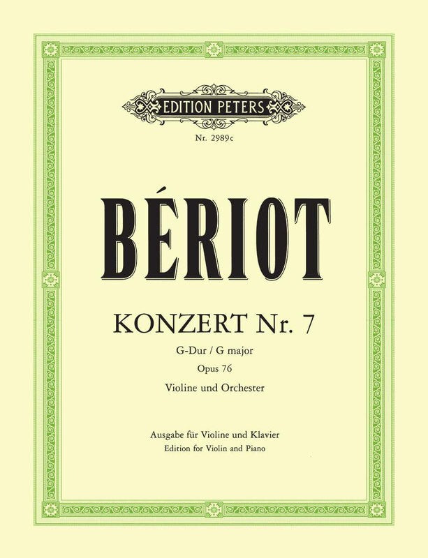 Beriot - Concerto No 7 G Op 76 Violin/Piano