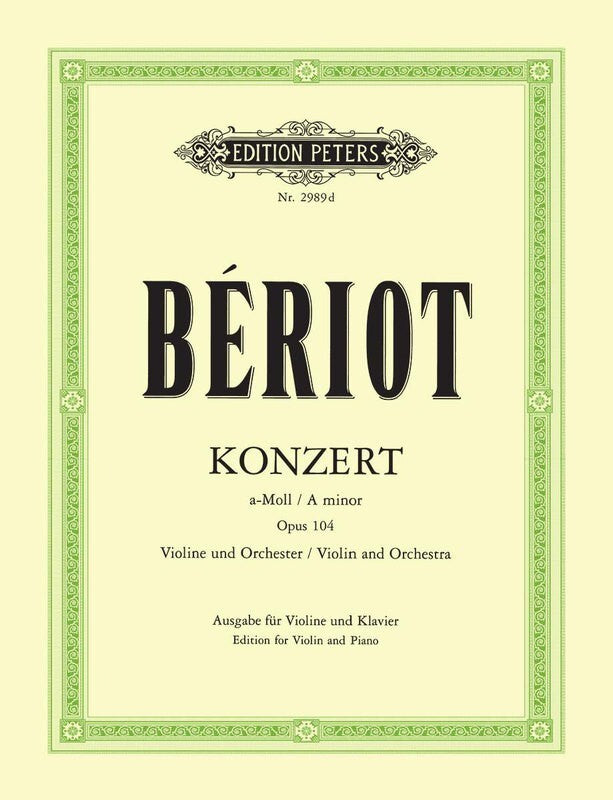 Beriot - Concerto No 9 A Min Op 104 Violin/Piano