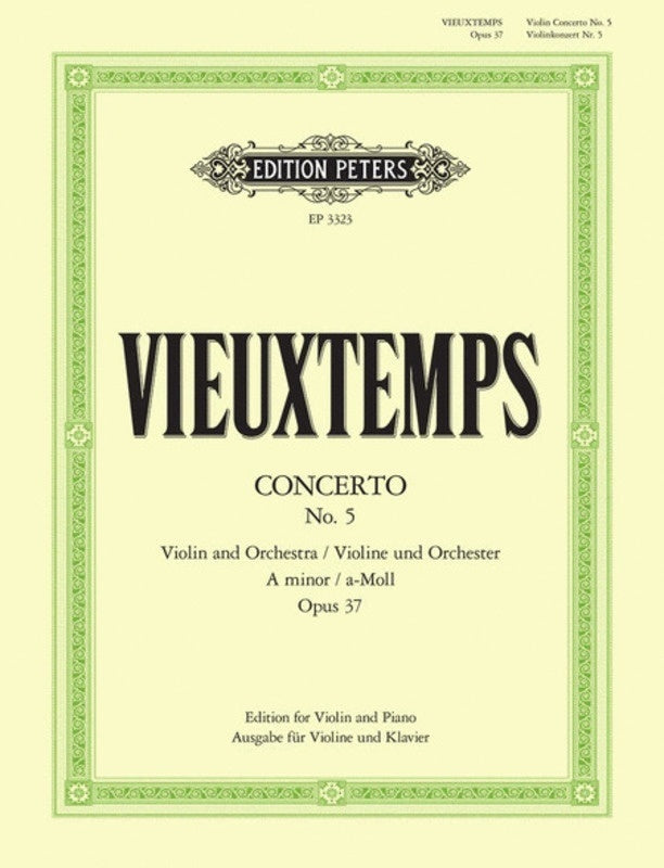 Vieuxtemps - Concerto No 5 A Min Op 37 Violin/Piano