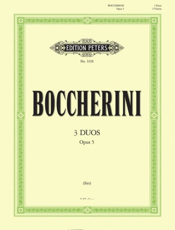 Boccherini - 3 Duets 3 Op 5 For 2 Violins