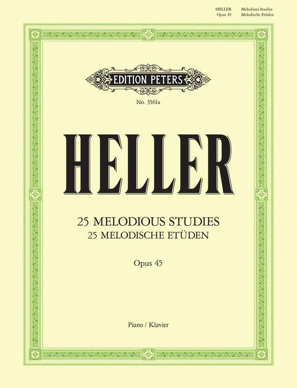 Stephen Heller - 25 Melodious Studies Op 45 For Piano Solo Book