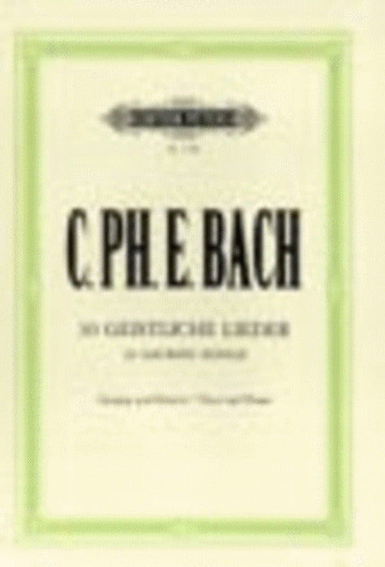 C.P.E. Bach - 30 Sacred Songs Voice/Piano