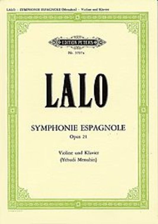 Lalo - Symphonie Espagnole Op 21 Violin/Piano Ed Menuhim