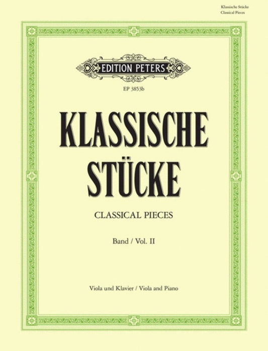 Classical Pieces Vol 2 Viola/Piano Ed Klengel