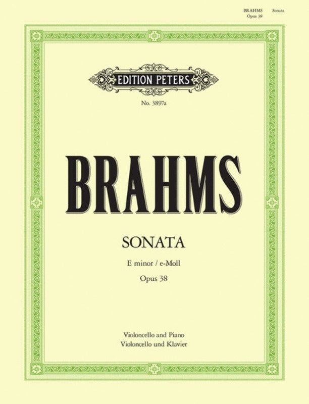 Brahms - Sonata No 1 E Min Op 38 Cello/Piano