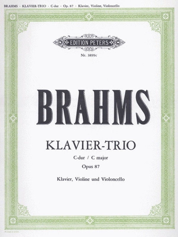 Brahms - Piano Trio No 3 In C Op 87