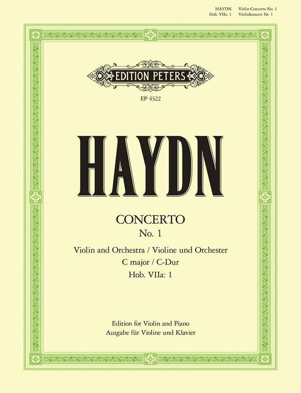 Haydn - Concerto No 1 C Hob 7A No 1 Violin/Piano