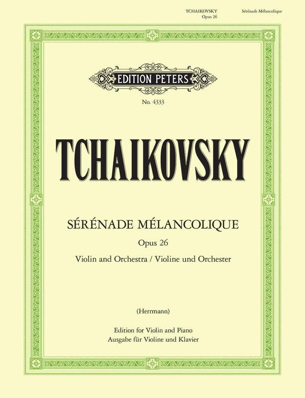 Tchaikovsky - Serenade Melancolique Op 26 Violin/Piano