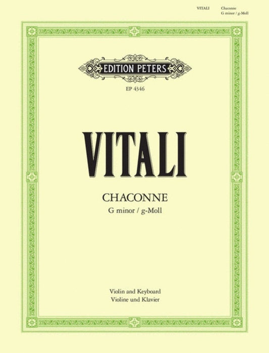 Vitali - Chaconne G Minor For Violin/Piano