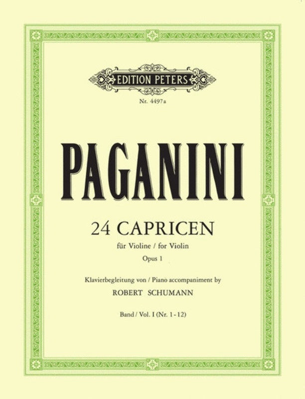 Paganini - 24 Caprices Vol 1 Violin W/ Piano Accompaniment