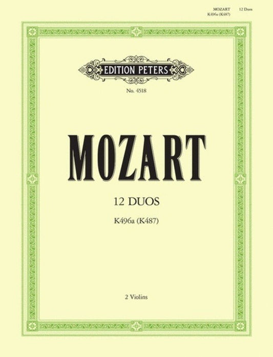 Mozart - 12 Easy Duets K 496A 2 Violins