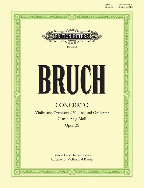 Bruch - Concerto No 1 G Minor Op 26 Violin/Piano