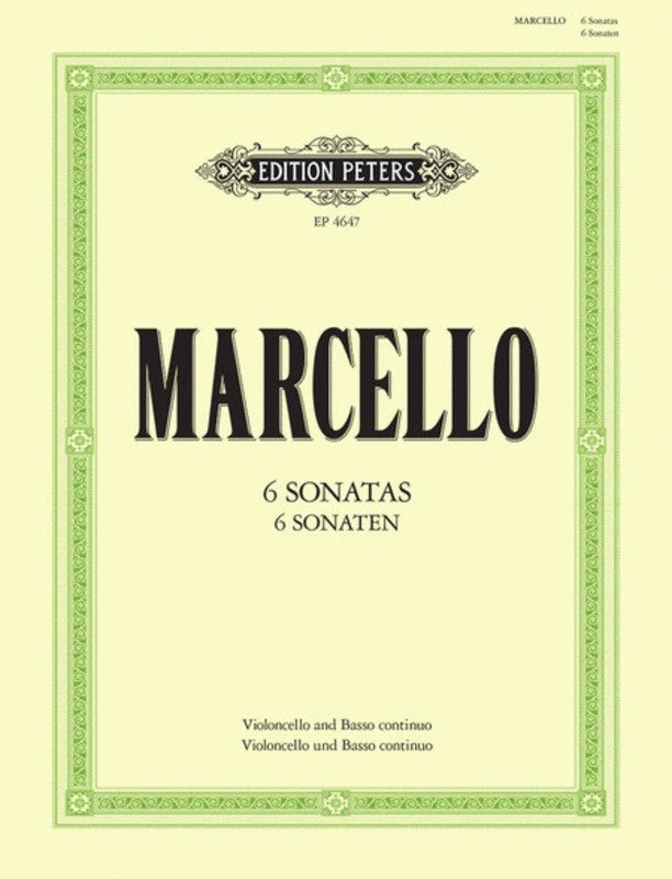 Marcello - 6 Sonatas Op 2 Cello/Piano