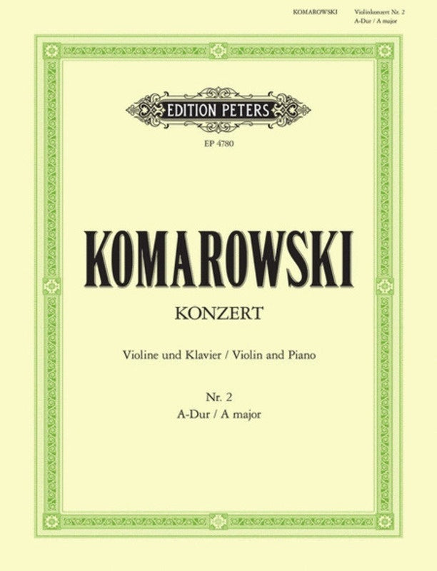 Komarovsky - Concerto No 2 A Violin/Piano