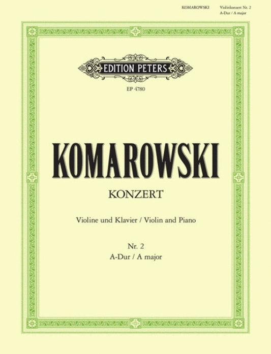 Komarovsky - Concerto No 2 A Violin/Piano