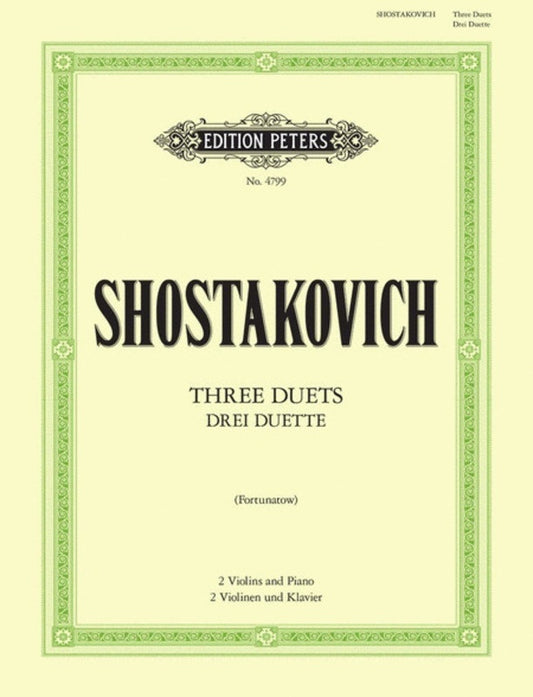 Shostakovich - 3 Duets For 2 Violins & Piano