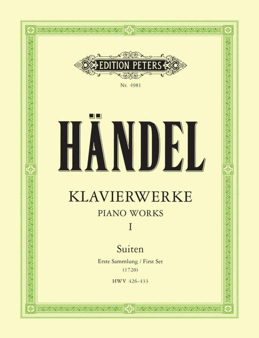 Handel - Keyboard Works Vol 1 8 Suites Hwv 426-433 Urtext