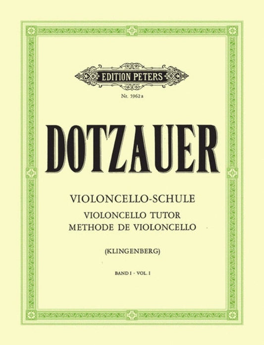 Dotzauer - Cello Tutor Vol 1 Ed Klingenberg