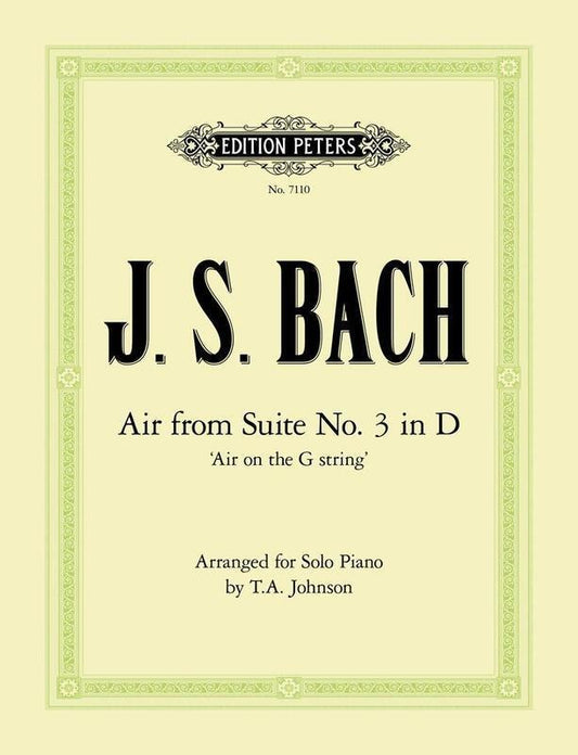 Bach - Air On The G String From Orchestral Suite No 3 Piano