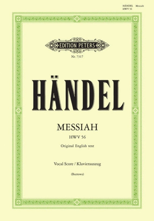 Handel - Messiah Vocal Score Urtext English