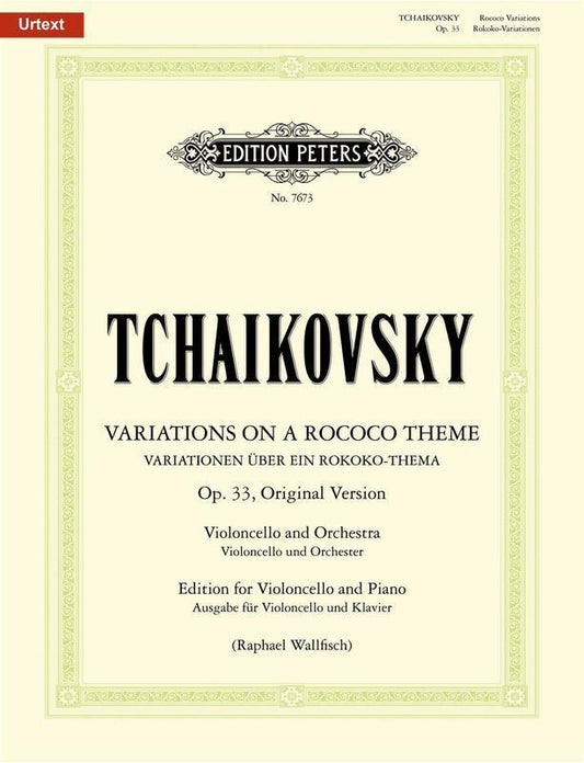 Tchaikovsky - Variations On Rococo Theme Op 33 Cello/Piano