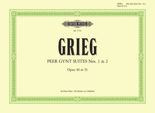 Peer Gynt Suite No 1 Op 46 No 2 Op 55 Piano Duet