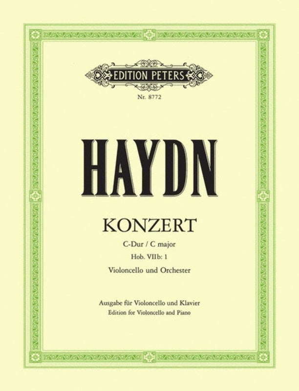 Haydn - Concerto Hob 7B No 1 C Cello/Piano Urtext