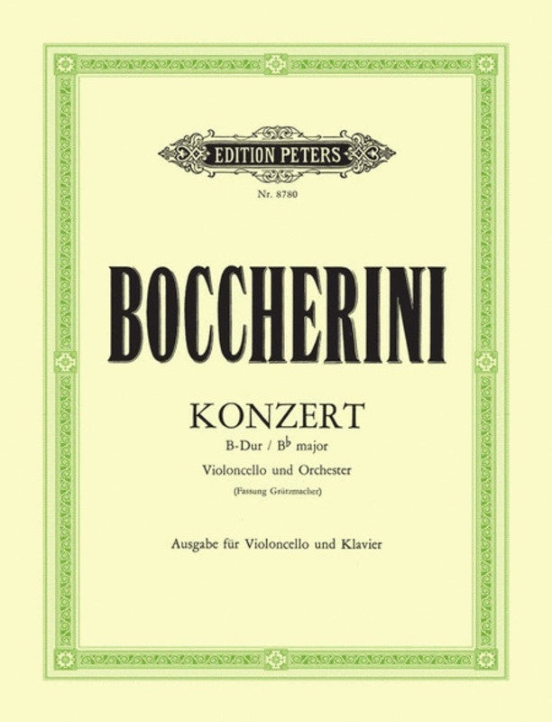 Boccherini - Concerto B Flat Cello/Piano