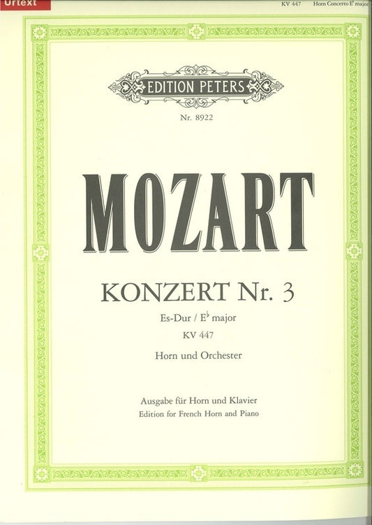 Mozart - Concerto No 3 K 447 Horn/Piano