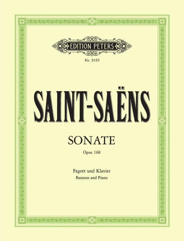 Saint-Saens - Sonata Op 168 Bassoon/Piano Book