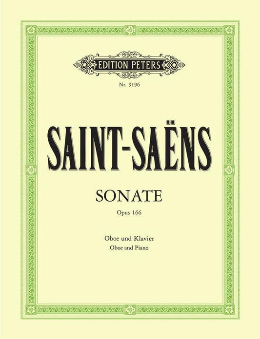 Saint-Saens - Sonata Op 166 Oboe/Piano Urtext Book