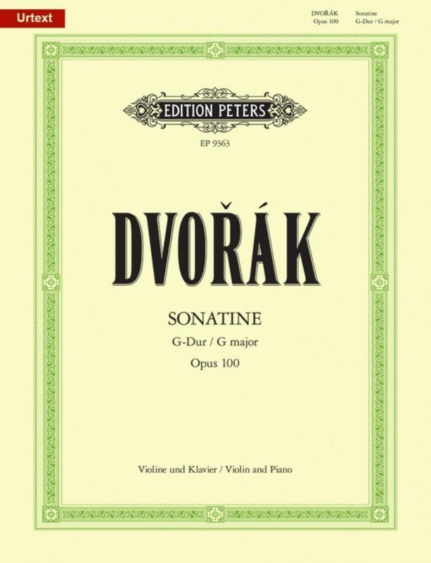 Dvorak - Sonatina In G Op 100 Violin/Piano