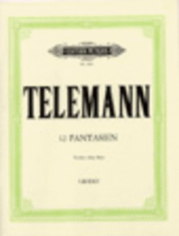 Telemann - 12 Fantasias Violin Solo Ed Fechner Urtext