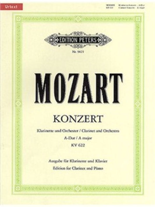 Mozart - Concerto A K 622 Clarinet In A/Piano Urtext