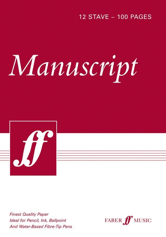 Manuscript A4 12-Stave 100 Pages White Pad