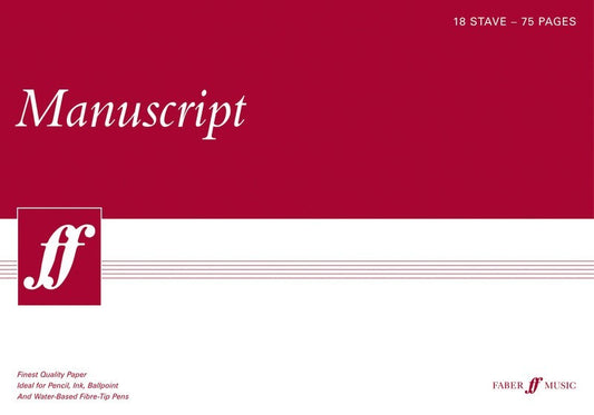 Manuscript A3 18-Stave 75 Pages White Pad