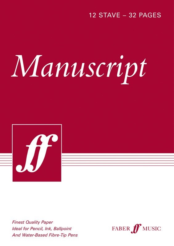 Manuscript A4 12-Stave 32 Pages Cream Pad