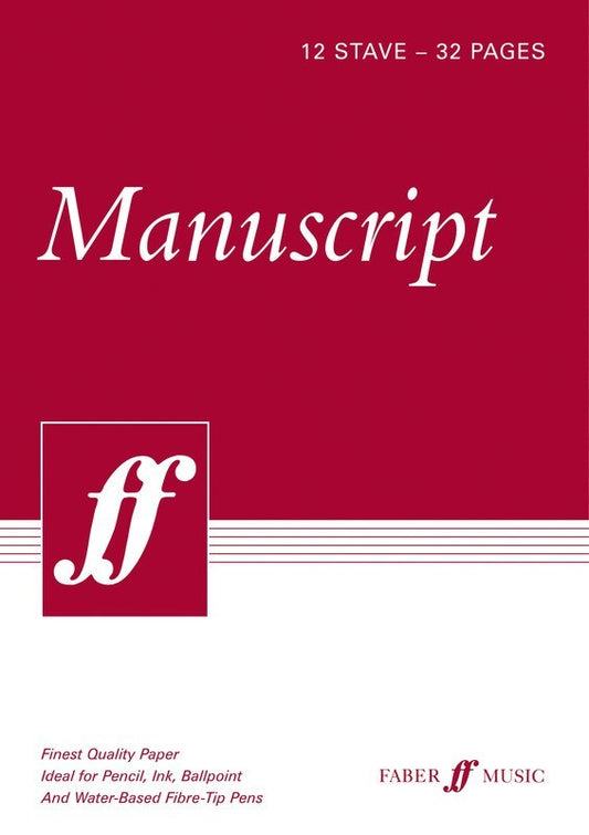 Manuscript A4 12-Stave 32 Pages Cream Pad