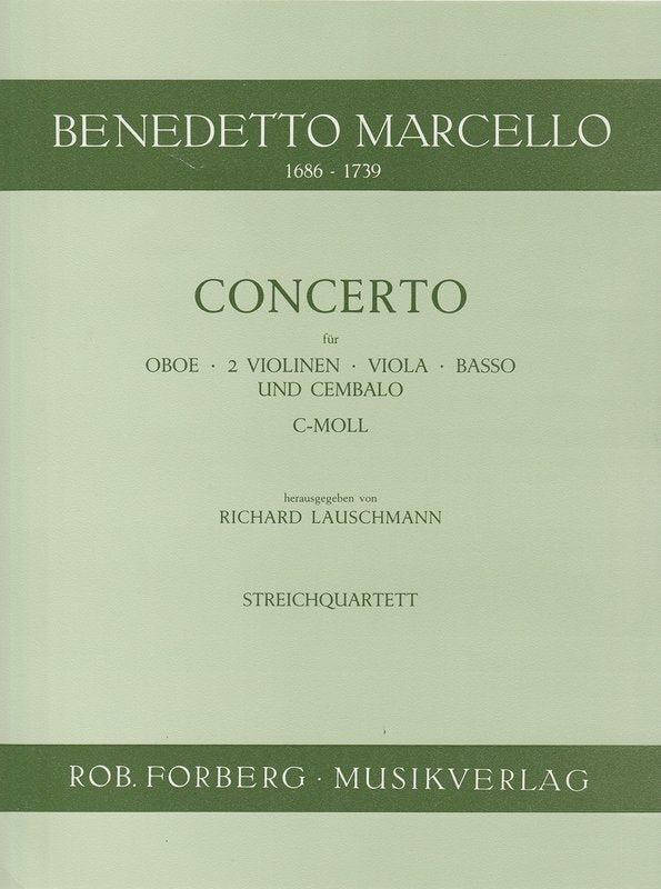 Marcello - Concerto C Minor Oboe/String Quartet Parts