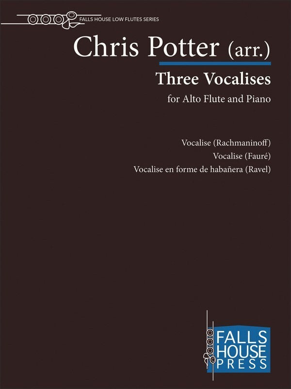 Three Vocalises Alto Flute/Piano Arr Potter