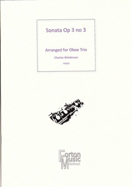 Sonata Opus 3 No 3 Oboe Trio