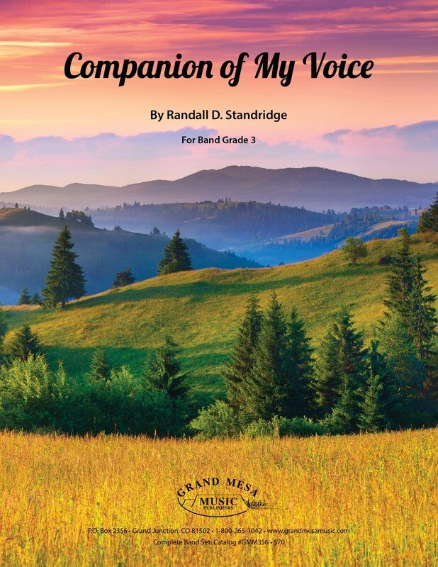 Companion Of My Voice Concert Band Level 3 Score/Parts