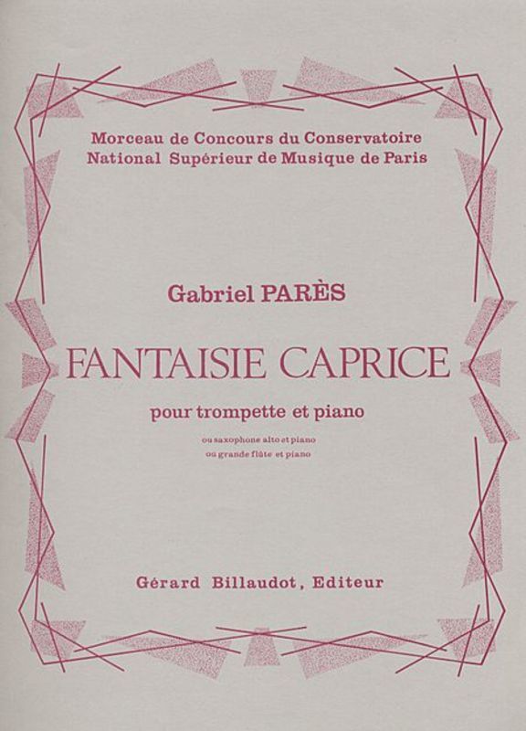 Pares - Fantasie Caprice For Cornet And Piano