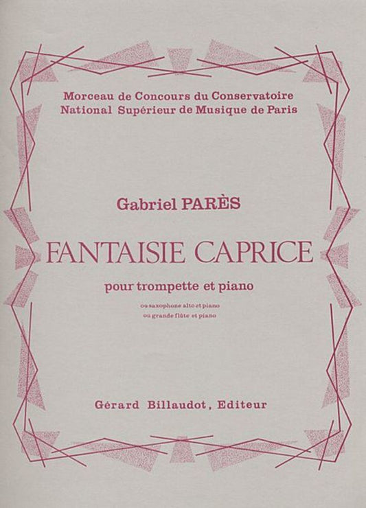 Pares - Fantasie Caprice For Cornet And Piano