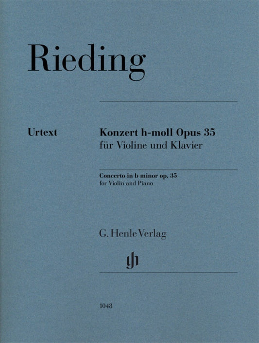 Rieding - Concerto B Minor Op 35 For Violin with Piano Accompaniment