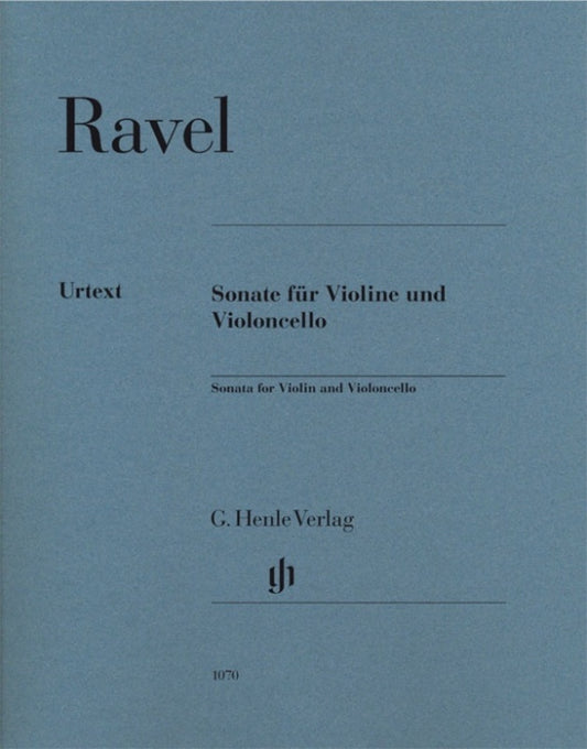 Ravel - Sonata For Violin And Cello Urtext