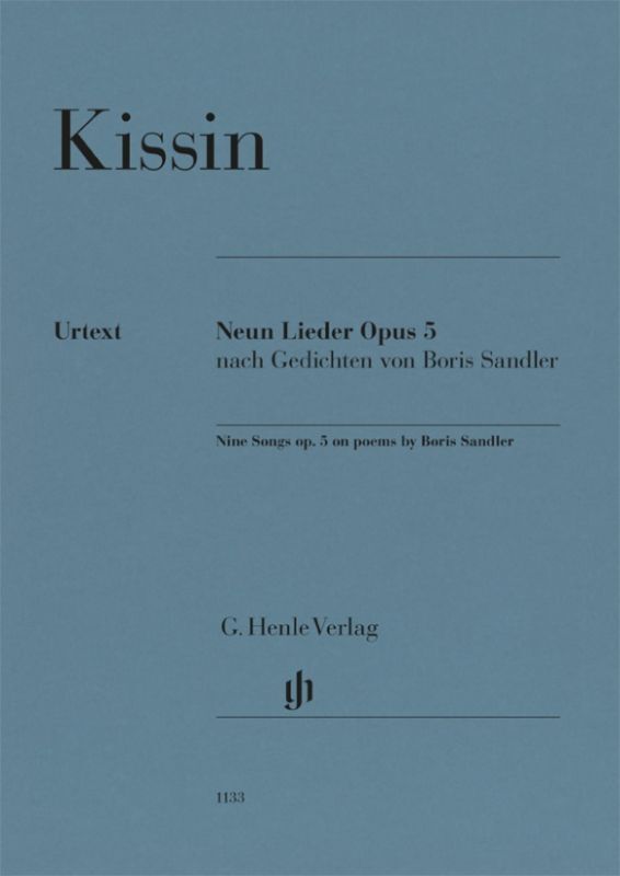 Kissin - Nine Songs Op 5 On Poems By Boris Sandler Book