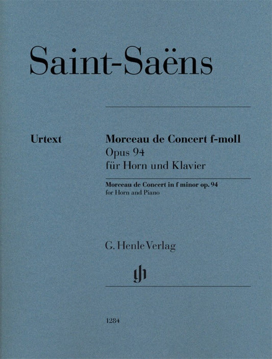 Saint-Saens - Morceau De Concert Op 94 Horn with Piano Accompaniment Book