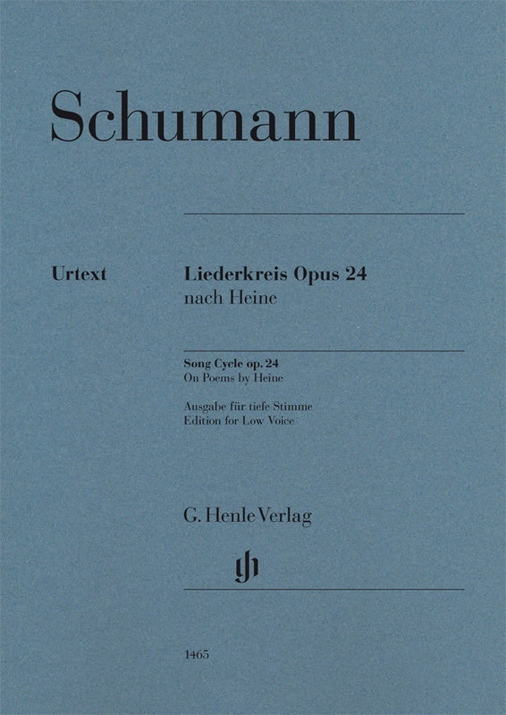 Schumann - Liederkreis Op 24 Low Voice Book